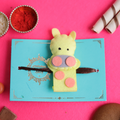 Handcrafted Character Felt Kids Rakhi with Roli Chawal