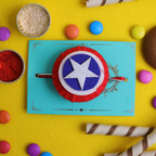Captain America Superhero Kids Rakhi with Roli Chawal