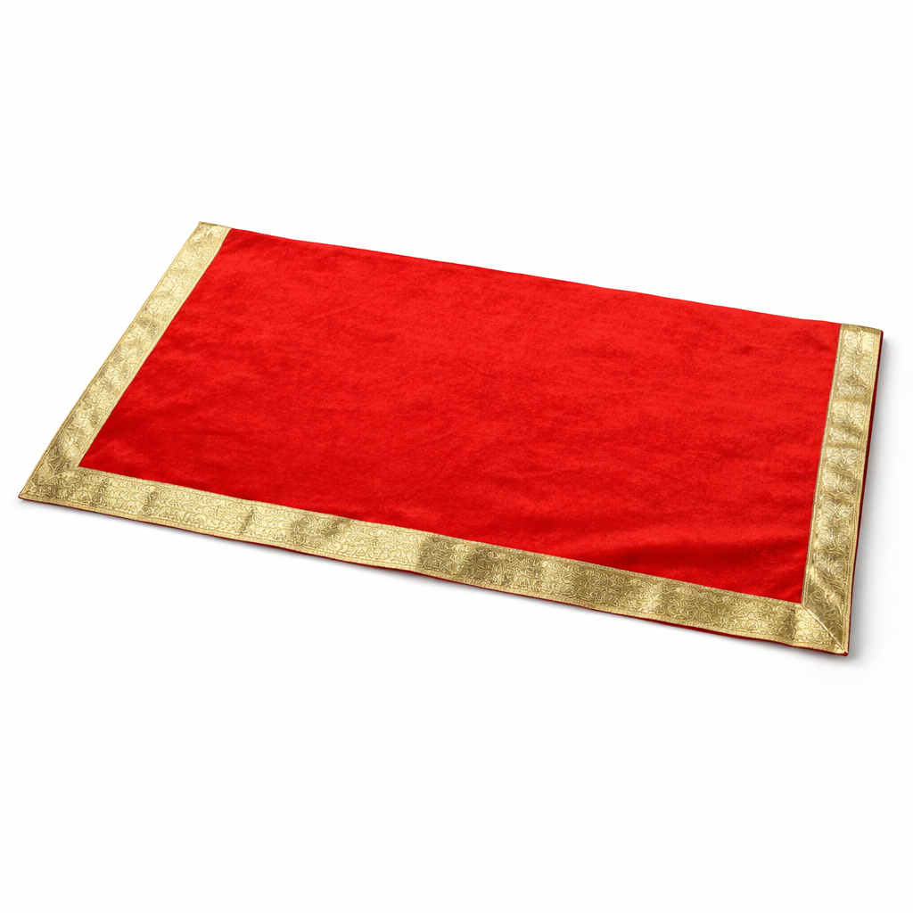 Royal Red Velvet Puja Cloth