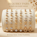 Desert Luxe Collection – 30 Quirky Pairs Stud & Hoop Earring Set