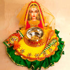 Handcrafted Royal Mehndi Thali Set – Artisanal Floral Platter with Mehndi Cones for Wedding Rituals & Gifting