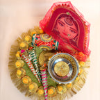 Handcrafted Royal Mehndi Thali Set – Premium Bridal Henna Platter for Wedding Rituals & Shagun Gifting