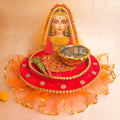 Handcrafted Royal Mehndi Thali Set – Artisanal Bridal Henna Platter for Wedding Rituals & Shagun Gifting