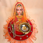 Handcrafted Royal Mehndi Thali Set – Artisanal Bridal Henna Platter for Wedding Rituals & Shagun Gifting