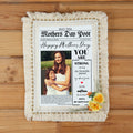 Personalized "Mother’s Day Post" Newspaper Frame – Rectangular Macramé Wall Art with Custom Photo and Heartfelt Message