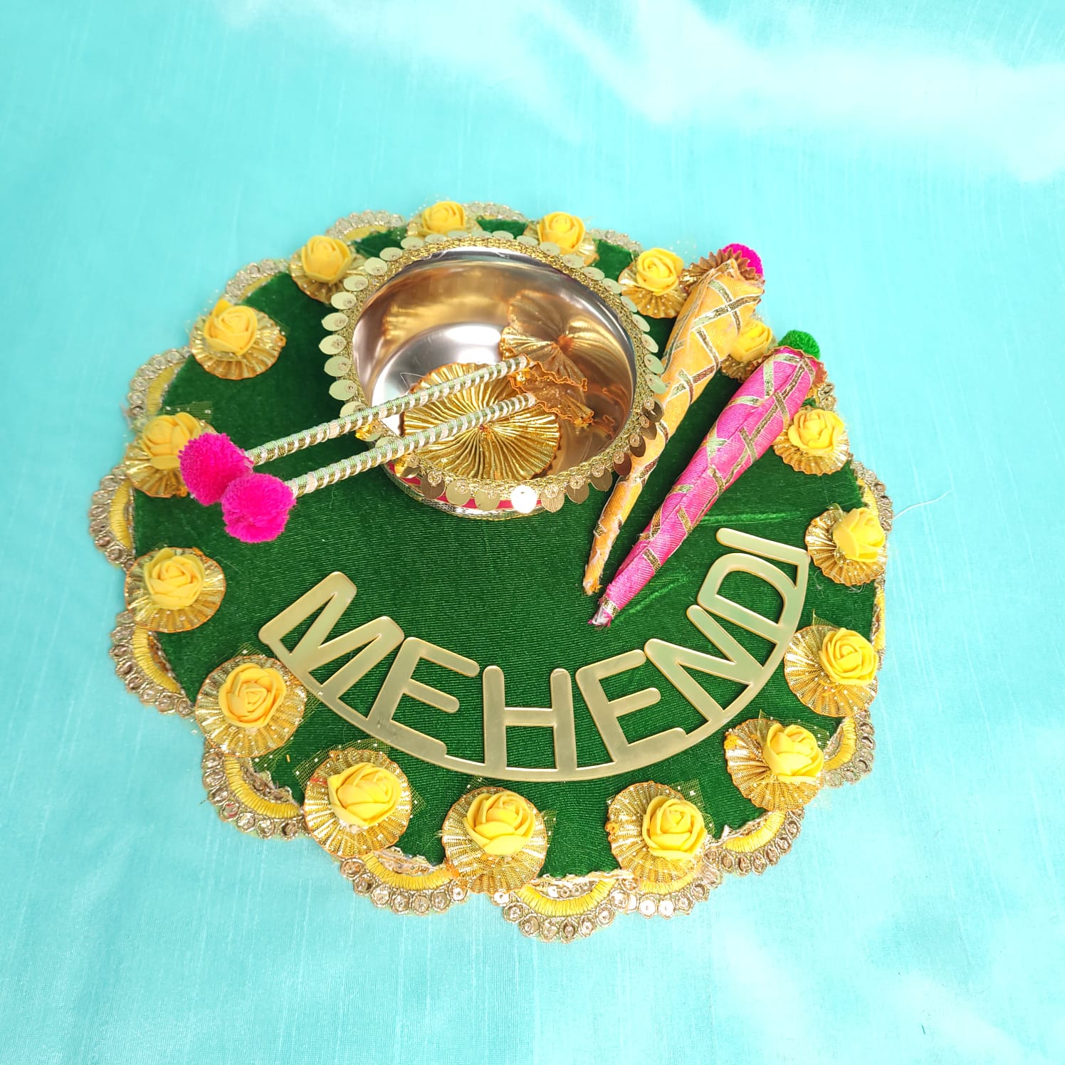 Premium Mehendi Ceremony Thali Set