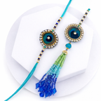 Designer Peacock Bhaiya Bhabhi Rakhi Set with Premium Gift Box