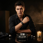 American Style Genuine Leather Multi-Layer Braided Bracelet with Stainless Steel Magnetic Buckle for Men & Boys