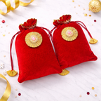 Premium Designer Velvet Potli Bag Set of 2