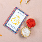 Sacred Silver Shiva Trishul & Damru Rakhi – Handcrafted Mauli Thread for Brother