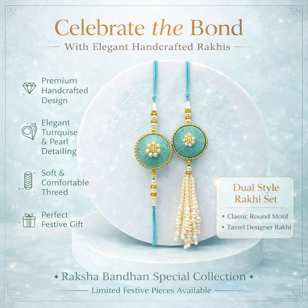 Sea Green Silk Bhaiya Bhabhi Set