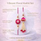 Magenta Silk Jhumka Bhaiya Bhabhi Set