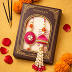 Magenta Silk Jhumka Bhaiya Bhabhi Set