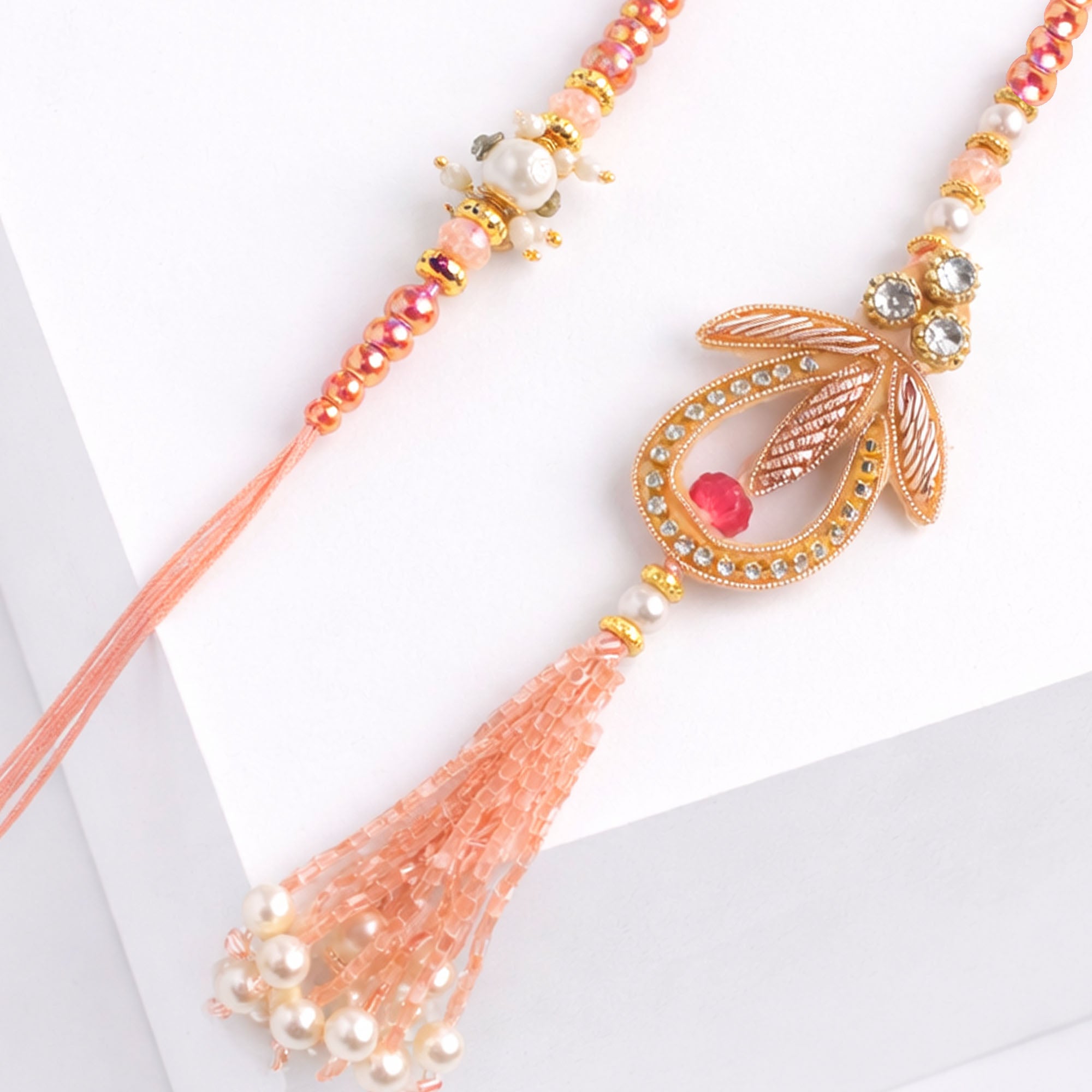Rose Gold Tassel Bhaiya Bhabhi Set