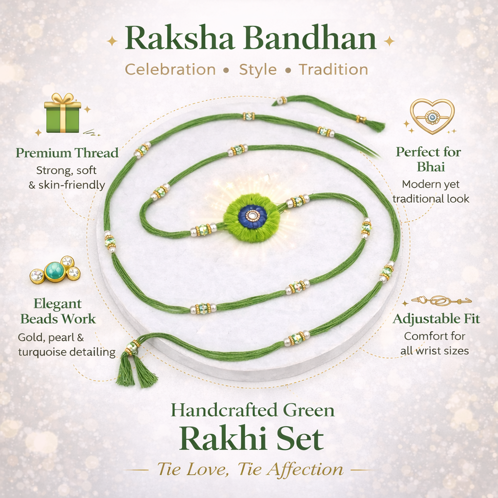 Green Beaded Rakhi
