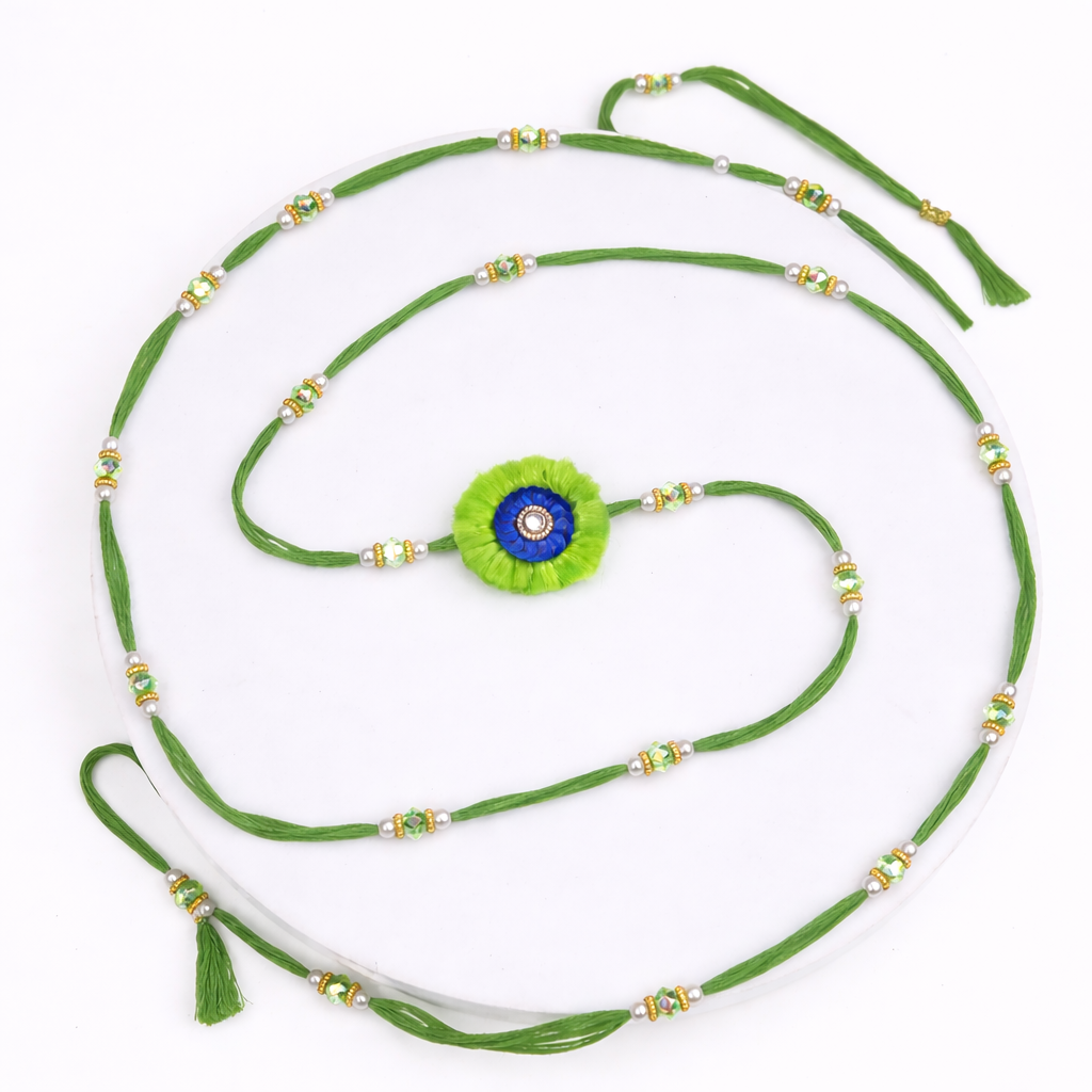Green Beaded Rakhi