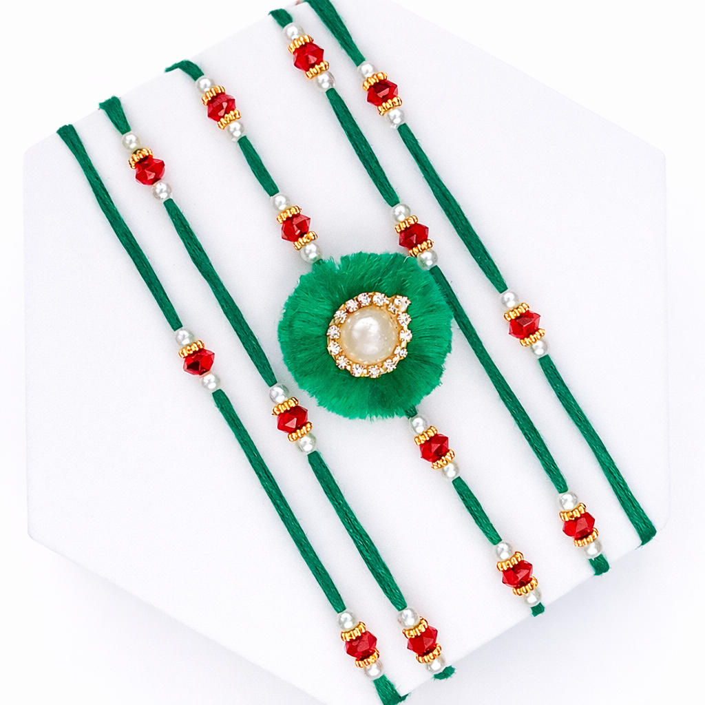 Premium Green Thread Rakhi