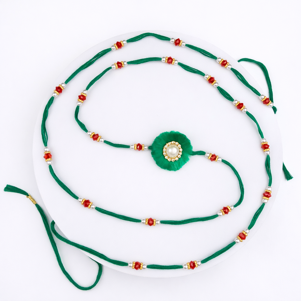 Premium Green Thread Rakhi