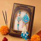 Turquoise Teardrop Bhaiya Bhabhi Set