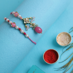 Exquisite Bhaiya Bhabhi Rakhi Set – Handcrafted Pearl & Kundan Collection