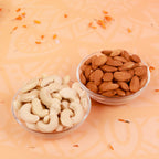 Regal Teal Zardosi Bhaiya Bhabhi Rakhi Set & Personalized Dry Fruit Gift Box