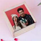 Personalized "Royal Peacock" Set of 2 Rakhi & Premium Dry Fruit Gift Box