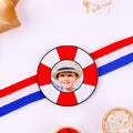 Personalized Nautical Kids Rakhi with Roli Chawal Set - Custom Photo Rakhi for Little Brother