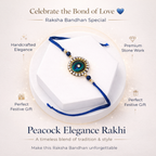Traditional Peacock Feather Rakhi