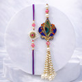 Peacock Meenakari Bhaiya Bhabhi Rakhi Set