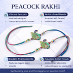Meenakari Peacock Rakhi (Set of 2)