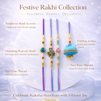 Sky Blue Peacock Family Set (4 Pcs)