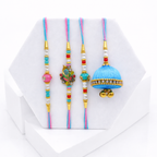 Sky Blue Peacock Family Set (4 Pcs)