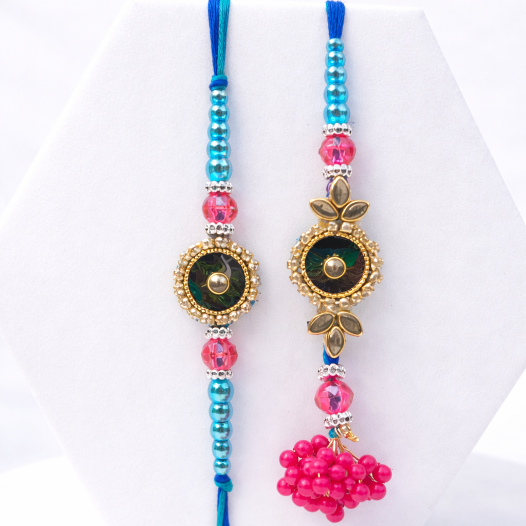 Designer Peacock Bhaiya Bhabhi Set