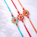 Designer Flower Rakhi - Pack of 3