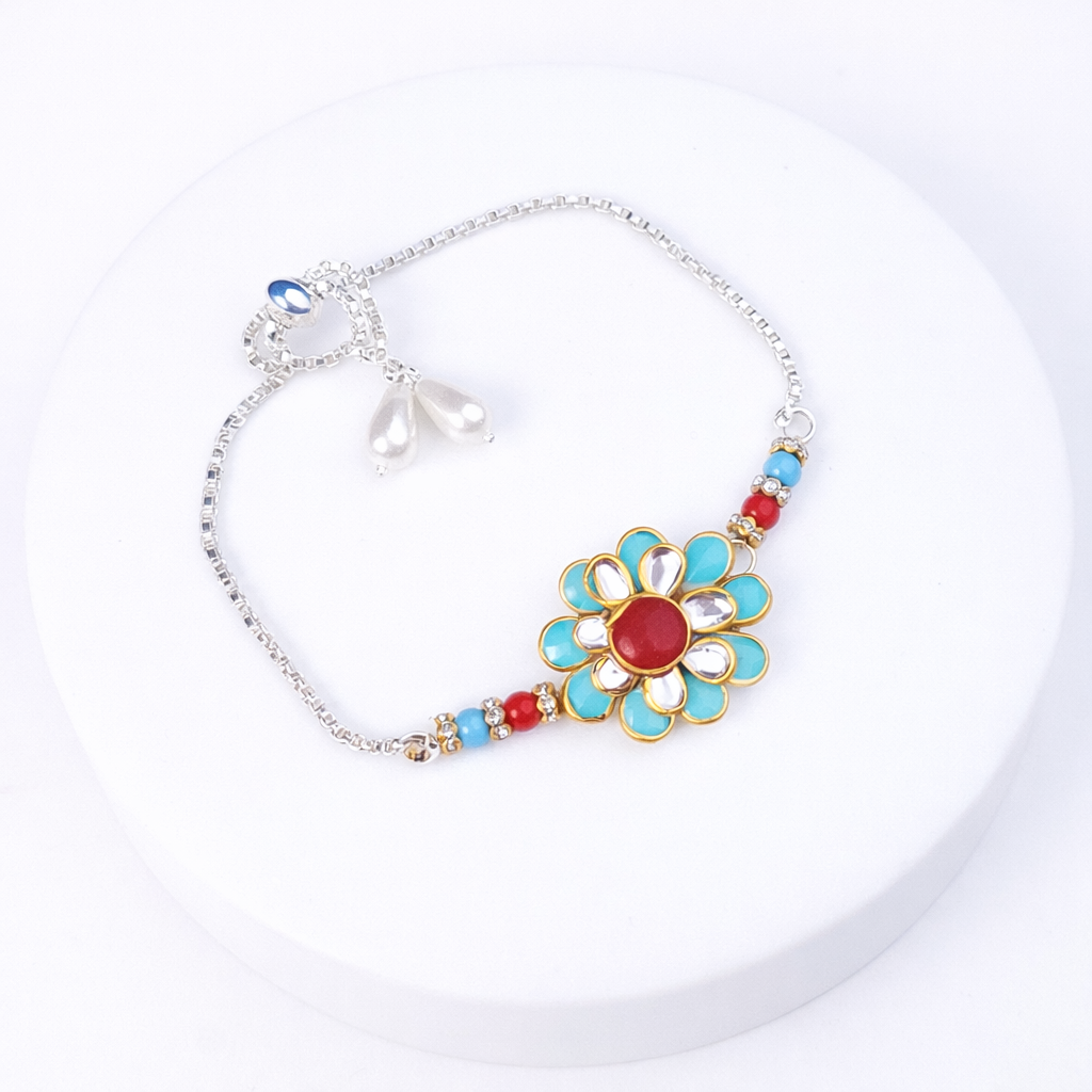 Premium Floral Bhaiya Bhabhi Bracelet Set