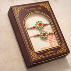 Premium Floral Bhaiya Bhabhi Bracelet Set