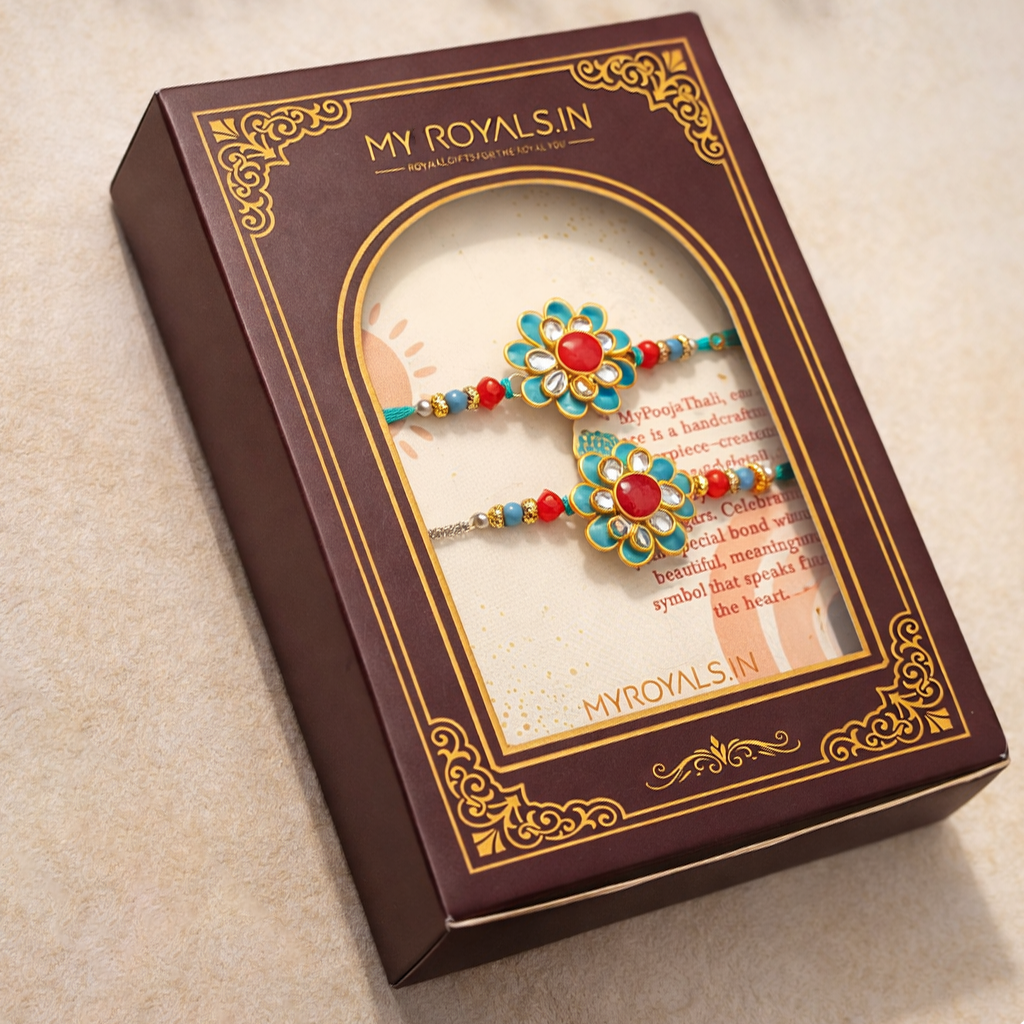 Premium Floral Bhaiya Bhabhi Bracelet Set