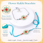 Premium Floral Bhaiya Bhabhi Bracelet Set