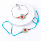 Premium Floral Bhaiya Bhabhi Bracelet Set