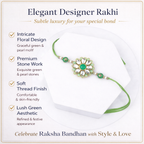 Elegant Green Floral Rakhi