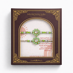 Green Floral Pearl Bhaiya Bhabhi Bracelet Set