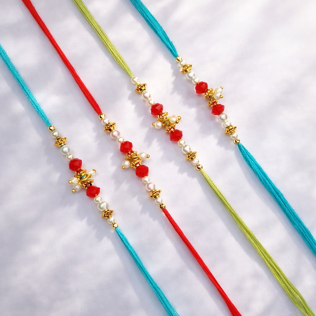 Designer Stone Rakhi Pack of 4