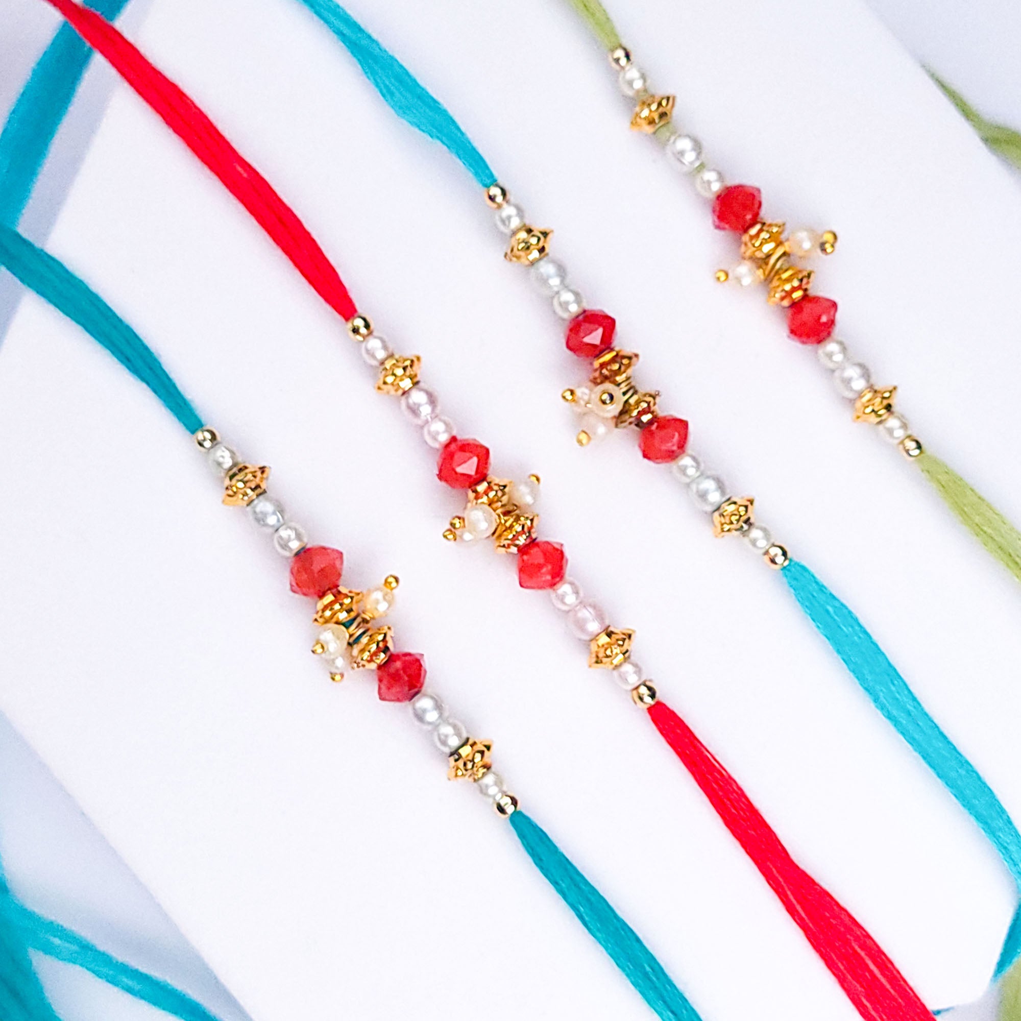 Designer Stone Rakhi Pack of 4