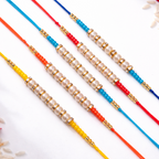Beaded Pearl Rakhi - Pack of 5