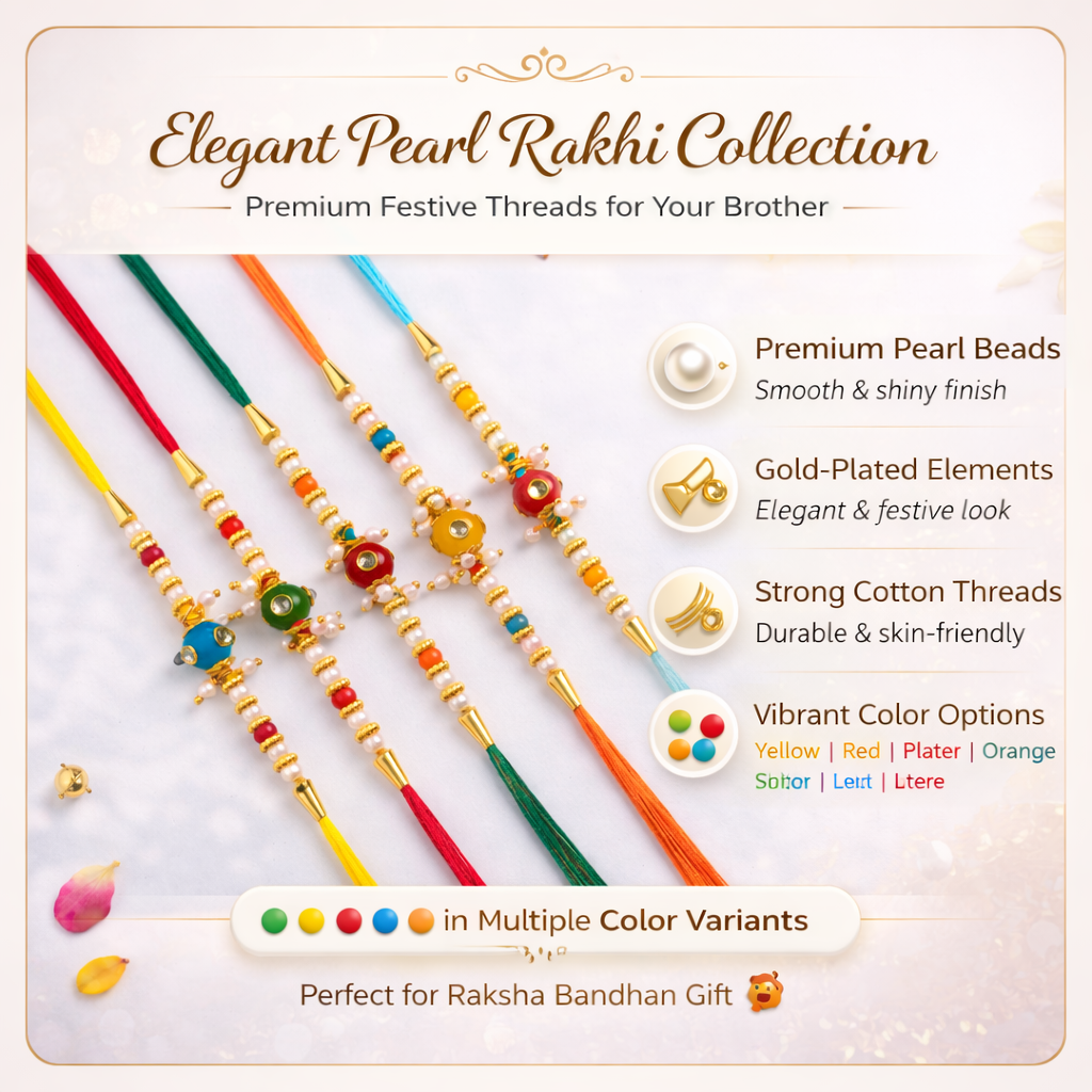 Traditional Beaded Rakhi Set