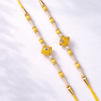 Yellow Beaded Rakhi (Set of 2)