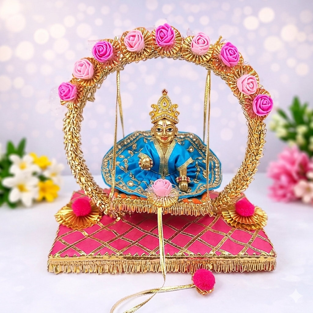 Floral Jhula Style Singhasan