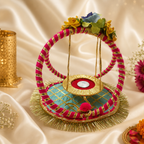 Floral Jhula Laddu Gopal Singhasan