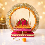 Premium Laddu Gopal Jhula with Decorative Frame