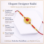 Royal Gold Filigree Single Rakhi
